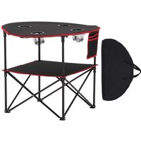 Mophorn Klapptisch Buffettisch tragbarer Allzwecktisch 72 x 72 cm, wasserabweisender Tisch aus robustem 600D-Oxford-Gewebe mit Transporttasche & 4 von MOPHORN