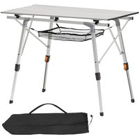 Mophorn Klapptisch Buffettisch tragbarer Allzwecktisch 90 cm, rechteckiger Aluminiumtisch (für 2-4 Personen) mit höhenverstellbarer Funktion & von MOPHORN