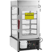 Mophorn - Kommerzieller Speisenwärmer, 5-stufiger Dampfgarer, Temperaturregelung von 30 °c bis 110 °c, Brötchenwärmer aus Edelstahl mit led, von MOPHORN