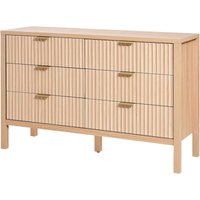 Kommode mit 6 geriffelten Schubladen & Schiebe- und Kippschutz, moderner minimalistischer Schubladenschrank Organizer für Wohnzimmer, Schlafzimmer, von MOPHORN