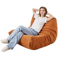 Mophorn - L-förmiger Sitzsack, 25D Memory Foam, weiche Armlehnen und Aufbewahrungstasche, Bezug aus Teddysamt, braun, für Schlafzimmer und Spielzimmer Mophorn - L-förmiger Sitzsack, 25D Memory Foam, weiche Armlehnen und Aufbewahrungstasche, Bezug aus Teddysamt, braun, für Schlafzimmer und Spielzimmer von MOPHORN