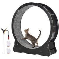 Mophorn Laufrad für Katzen aus Holz, 109 cm groß, für Hauskatzen, abnehmbarer Teppich, Teaser, sicher und langlebig, für die meisten Katzen geeignet Mophorn Laufrad für Katzen aus Holz, 109 cm groß, für Hauskatzen, abnehmbarer Teppich, Teaser, sicher und langlebig, für die meisten Katzen geeignet von MOPHORN