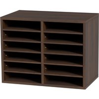 Mophorn - Literatur-Organizer,Büro-Briefkasten mit 12Fächern und verstellbaren Regalen,Holzsortierer 20,4x12x16,1 Zoll für Mophorn - Literatur-Organizer,Büro-Briefkasten mit 12Fächern und verstellbaren Regalen,Holzsortierer 20,4x12x16,1 Zoll für von MOPHORN
