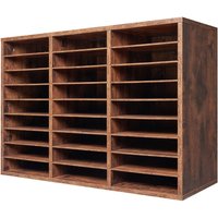 Mophorn Literatur-Organizer – Büro-Briefkasten mit 27 Fächern und herausnehmbaren Regalen. Briefkastensortierer aus Holz in Dunkelbraun für Büro, Mophorn Literatur-Organizer – Büro-Briefkasten mit 27 Fächern und herausnehmbaren Regalen. Briefkastensortierer aus Holz in Dunkelbraun für Büro, von MOPHORN