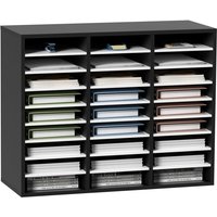 Literatur-Organizer aus Holz mit 27 Fächern, mit verstellbaren Regalen, aus mitteldichter Faserplatte, ideal für die Aufbewahrung von Akten - Mophorn Literatur-Organizer aus Holz mit 27 Fächern, mit verstellbaren Regalen, aus mitteldichter Faserplatte, ideal für die Aufbewahrung von Akten - Mophorn von MOPHORN