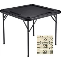 Mahjong-Tisch, quadratischer, klappbarer Mahjong-Tisch für 4 Spieler mit 4 Getränkehaltern und 4 Chip-Tabletts, tragbarer Domino-Spieltisch mit 1 Mahjong-Tisch, quadratischer, klappbarer Mahjong-Tisch für 4 Spieler mit 4 Getränkehaltern und 4 Chip-Tabletts, tragbarer Domino-Spieltisch mit 1 von MOPHORN