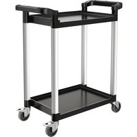 Mophorn - Mehrzweckwagen, 136 kg Tragkraft, 2-stufiger Universalwagen aus Kunststoff mit 360° Schwenkrädern (2 mit Bremsen), 800x410x945 mm großer von MOPHORN