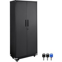 Mophorn - Metall-Lagerschrank mit Rädern. 75 in verschließbarem Schrank. 4 verstellbare Einlegeböden und 2 magnetische Türen. 200 lbs/Regal von MOPHORN