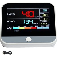 Mophorn - Mini 8-IN-1-Luftqualitätsmonitor – Professioneller Partikelzähler und Sensor. Misst PM2,5, PM10, PM1,0, Formaldehyd, Temperatur, Mophorn - Mini 8-IN-1-Luftqualitätsmonitor – Professioneller Partikelzähler und Sensor. Misst PM2,5, PM10, PM1,0, Formaldehyd, Temperatur, von MOPHORN