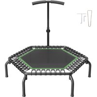Mophorn Mini-Trampolin, 54,5 Zoll, 450 lbs Belastung, verstellbarer Griff，Stahlrohre + PP-Matte + Gummiseile von MOPHORN