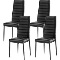 Mophorn Moderner Esszimmerstuhl (4er-Set) – stilvoller gepolsterter Lederstuhl (136 kg Tragkraft) für Esstische, kompakter Küchenstuhl mit robusten von MOPHORN