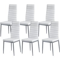 Mophorn Moderner Esszimmerstuhl (6er-Set), gepolstertem Kunstleder, stabiler Konstruktion (bis zu 136 kg belastbar), platzsparender Küchenstuhl mit von MOPHORN