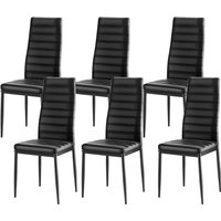 Mophorn Moderner Esszimmerstuhl (6er-Set) mit stilvollem Design, gepolstertem Kunstleder und robuster Konstruktion (Belastbarkeit bis 136 kg), von MOPHORN