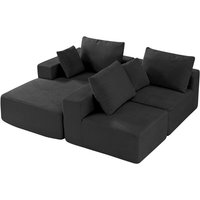 Mophorn - Modulares L-förmiges Ecksofa Schlafsofa mit hochelastischem Schaumstoff und hoher Dichte, gepolstertes Cordsofa (Belastbarkeit 545 kg / von MOPHORN
