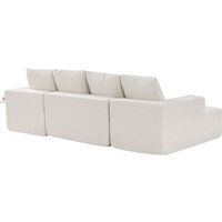 Mophorn - Modulares U-förmiges Sofa mit Chaiselongue, bequemes Ecksofa mit hochdichtem Schaumstoff, gepolstertes Cord-Design mit Kissen für von MOPHORN