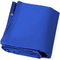 Mophorn - Pool-Sicherheitsabdeckung für 3,6 x 7,6 m große rechteckige Einbaupools, langlebiges Netz mit Entwässerungslöchern, PVC-Winterabdeckung, von MOPHORN