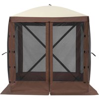 Mophorn Pop-Up-Pavillon-Zelt, 4-seitiger Sonnenschutz mit abnehmbaren Sichtschutzwänden und Netzfenstern, 6 x 6 Fuß großes, schnell montierbares von MOPHORN