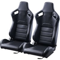 Rennsitz, 2er-Set, verstellbares Renn-Cockpit mit Weitwinkel-Neigung und hochelastischem Schaumstoff, bequemer Rennstuhl mit weichem PVC-Leder und Rennsitz, 2er-Set, verstellbares Renn-Cockpit mit Weitwinkel-Neigung und hochelastischem Schaumstoff, bequemer Rennstuhl mit weichem PVC-Leder und von MOPHORN