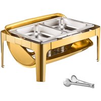 Mophorn Rolltop-Chafing-Dish-Buffet-Set, 9-Qt-Edelstahl-Speisenwärmer mit normalgroßer Pfanne, rechteckiger Catering-Servierwagen mit transparentem Mophorn Rolltop-Chafing-Dish-Buffet-Set, 9-Qt-Edelstahl-Speisenwärmer mit normalgroßer Pfanne, rechteckiger Catering-Servierwagen mit transparentem von MOPHORN