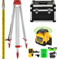 Mophorn Rotationslaser-Set, grün, 500 m Reichweite, 1,65 m Stativ, 5 m Laser-Nivellierlatte, Aluminiumkonstruktion von MOPHORN