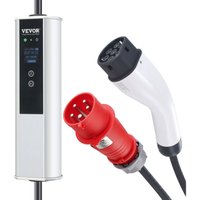 Mophorn Tragbares EV-Ladegerät Typ 2, 32 A 7,36 kW/22 kW, Ladegerät für Elektrofahrzeuge mit 7,5 m Kabel, CEE 32-Stecker, LCD, Heimladestation mit Mophorn Tragbares EV-Ladegerät Typ 2, 32 A 7,36 kW/22 kW, Ladegerät für Elektrofahrzeuge mit 7,5 m Kabel, CEE 32-Stecker, LCD, Heimladestation mit von MOPHORN