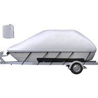 Mophorn - Trailerbare, wasserdichte Bootsabdeckung, 17'-19', passend für V-Rumpf, Breite bis zu 102', strapazierfähiges 600D-Polyester in von MOPHORN
