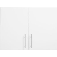 Mophorn - Wandschrank für Waschküche, 2-stöckiger Hängeschrank (406 x 813 x 610 mm) mit Doppeltüren, Schrank-Organizer mit flexiblem Regal, ideal für von MOPHORN