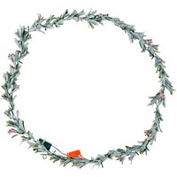 Mophorn Weihnachtsgirlande 2,7m,naturgetreues Grün, Tannengirlande mit Weinreben, Olivenblättern und Beeren, künstliche immergrüne Girlande mit von MOPHORN