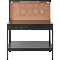 Mophorn-Werkbank aus A3-Stahl, 1,5 m Kabel, 4 AC-Steckdosen, 2 USB-Anschlüsse, 100 kg Tragkraft, 1,2 cm Dicke, 30 Haken, Stecktafel, strapazierfähig von MOPHORN