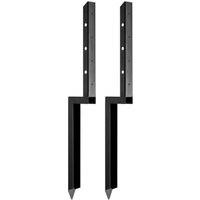 Zaunpfosten-Anker-Reparaturset, 2er-Pack, robuste Zaunpfosten-Stützpfähle aus Stahl, 2 x 2 Zoll Innendurchmesser, Ankerpfahl zur Reparatur von MOPHORN