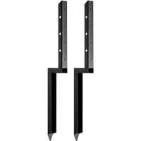 Mophorn - Zaunpfosten-Anker-Reparaturset, 2er-Pack, robuste Zaunpfosten-Stützpfähle aus Stahl, 2 x 2 Zoll Innendurchmesser, Ankerpfahl zur Reparatur von MOPHORN