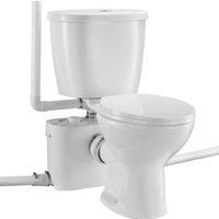 Mophorn Zerkleinerer-Toilettensystem mit 700-W-Pumpe, Toilette mit Heckauslass und Spülfunktion, ideal für Kellerbereiche, Wasserentsorgung mit von MOPHORN