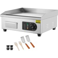 Mophorn - kommerzielle elektrische Grillplatte, 2800 w, flache Grillplatte für die Arbeitsplatte, einstellbare Temperatur 50–300 °c, 45 x 30 x 1 cm, von MOPHORN