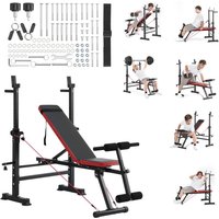 Mophorn - verstellbare Hantelbank, Tragkraft 274 kg, multifunktionale Sit-Up-Bank für das Heim-Fitnessstudio, Ganzkörpertraining, schnell Mophorn - verstellbare Hantelbank, Tragkraft 274 kg, multifunktionale Sit-Up-Bank für das Heim-Fitnessstudio, Ganzkörpertraining, schnell von MOPHORN