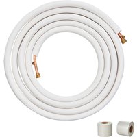 VEVOR 25FT Mini-Split-Leitungsset, Kupferrohre mit 3/8" und 5/8" Außendurchmesser und dreischichtiger Isolierung, für Mini-Split-Klimaanlagen, von MOPHORN