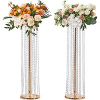 Mophorn - vevor 2er-Set Blumenhocker 20x20x90cm Blumenständer Eisen Beistelltisch Modern Kristallvase Gold-Galvanisierung Pflanzenhocker Mophorn - vevor 2er-Set Blumenhocker 20x20x90cm Blumenständer Eisen Beistelltisch Modern Kristallvase Gold-Galvanisierung Pflanzenhocker von MOPHORN