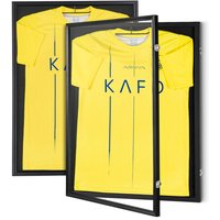 VEVOR 2er-Set Trikot-Vitrine 590 x 790 x 40 mm abschließbare Schattenbox für Sporttrikots mit 98 % UV-Schutz PC-Glas und Kleiderbügeln für Baseball von MOPHORN