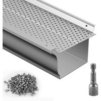 Mophorn - vevor Dachrinnenschutz, 12,7 cm breit, Aluminium-Blattfilter, selbstgemachte Dachrinnenabdeckung, 52 Stück, 63,4 m Gesamtlänge, φ 4 mm Mophorn - vevor Dachrinnenschutz, 12,7 cm breit, Aluminium-Blattfilter, selbstgemachte Dachrinnenabdeckung, 52 Stück, 63,4 m Gesamtlänge, φ 4 mm von MOPHORN