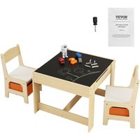 Mophorn - vevor Kindersitzgruppe Kindertisch, 2 Kinderstühle 1 Tisch Kindersitzgruppe aus P2-Grad mdf, Kindertisch-Set Stabile Kindermöbel mit von MOPHORN