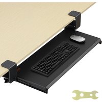 Mophorn - vevor Klemmbare Tastaturablage unter dem Schreibtisch, Tastaturauszug zum Herausziehen mit Stabiler C-Klemmhalterung, Große 680 x 280 mm von MOPHORN