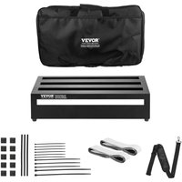 Mophorn - vevor Pedalboard für Gitarre, 508 x 280 mm, Aluminiumlegierung, 1 kg, Pedalboard für Gitarreneffekte, mit Tragetasche, Klettverschluss, von MOPHORN