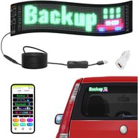 Mophorn - vevor Programmierbares LED-Schild, P5 Vollfarb-LED-Scrolling-Panel, DIY-Anzeigetafel, Bluetooth-App-Steuerung, Text, Muster, GIFs von MOPHORN