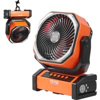 Vevor Standventilator 210 x 100 x 268 mm Tischventilator Lüfter 138 cmf Ventilator mit 4 Geschwindigkeitsstufen Akku Ventilator 20000 mAh für von MOPHORN