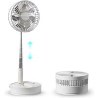Vevor Standventilator Faltbar 198 mm Tischventilator Lüfter 294 cmf Ventilator mit 4 Geschwindigkeitsstufen Akku Ventilator Oszillierend 7200 mAh für von MOPHORN