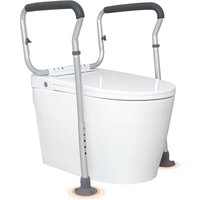 Vevor Toiletten Aufstehhilfe Toilettensitzerhöhung Armlehne 45–55 cm / 67-77 cm Einstellbar, 136 kg Tragfähigkeit Robust wc Aufstehhilfe Toiletten von MOPHORN
