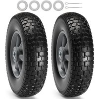 Mophorn - vevor Voll-PU-Räder mit RunFlat-Reifen, 10 Zoll, 2er-Pack, 180 lbs dynamische Belastung, 220 lbs statische Belastung, schlauchlose Reifen von MOPHORN