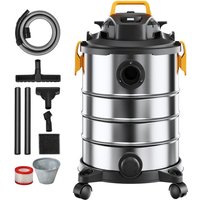 Nass-/Trockensauger für Werkstätten, 30 l, 6 ps, Edelstahl, starke Saug- und Gebläseleistung, tragbar mit Aufsätzen, ideal für Teppiche und Schmutz, Nass-/Trockensauger für Werkstätten, 30 l, 6 ps, Edelstahl, starke Saug- und Gebläseleistung, tragbar mit Aufsätzen, ideal für Teppiche und Schmutz, von MOPHORN
