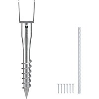 Mophorn - No Dig-Bodenanker, 1 Packung, 10 x 7 x 70 cm, Pfostenpfahl zum Einschrauben, inkl. 6 Ankerbolzen und Bewehrungsstab, U-förmiger, robuster Mophorn - No Dig-Bodenanker, 1 Packung, 10 x 7 x 70 cm, Pfostenpfahl zum Einschrauben, inkl. 6 Ankerbolzen und Bewehrungsstab, U-förmiger, robuster von MOPHORN