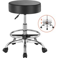 Rollhocker – 204 kg Tragkraft, höhenverstellbar, Fußstütze, PU-Leder, für Salon, Spa, Tattoo, Klinik, Schwarz - Mophorn Rollhocker – 204 kg Tragkraft, höhenverstellbar, Fußstütze, PU-Leder, für Salon, Spa, Tattoo, Klinik, Schwarz - Mophorn von MOPHORN