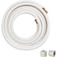 VEVOR 15240 mm Mini-Split-Leitungssatz 9,53 mm und 15,875 mm AD Kupferrohre und dreischichtige Isolierung für Mini-Split-Klimaanlagen-Kältemittel von MOPHORN